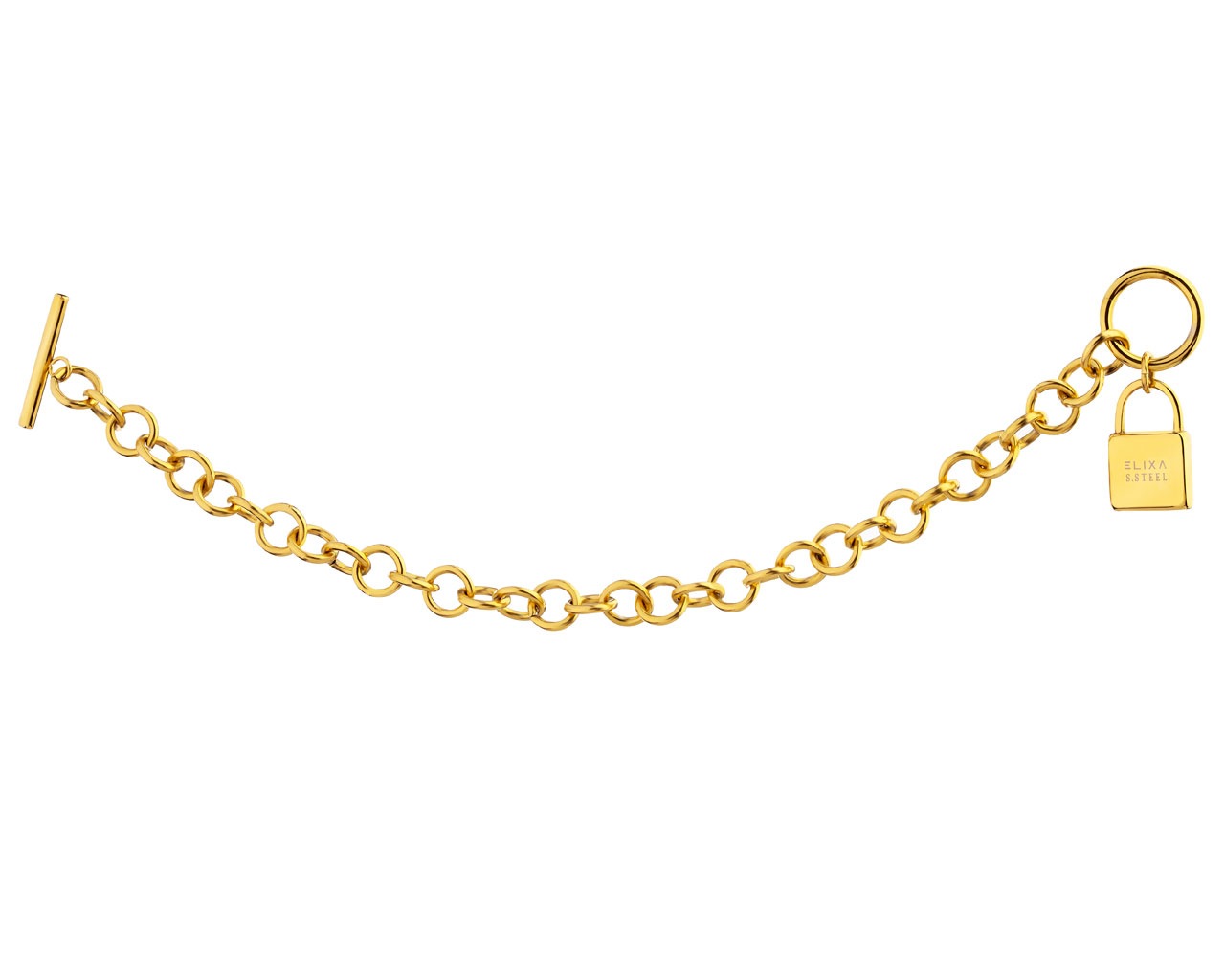 elixa BRANSOLETKA ZE STALI SZLACHETNEJ - KŁÓDKA EL532-6799