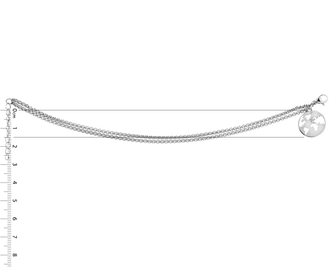 Elixa BRANSOLETKA ZE STALI SZLACHETNEJ - KULA ZIEMSKA EL529-1948