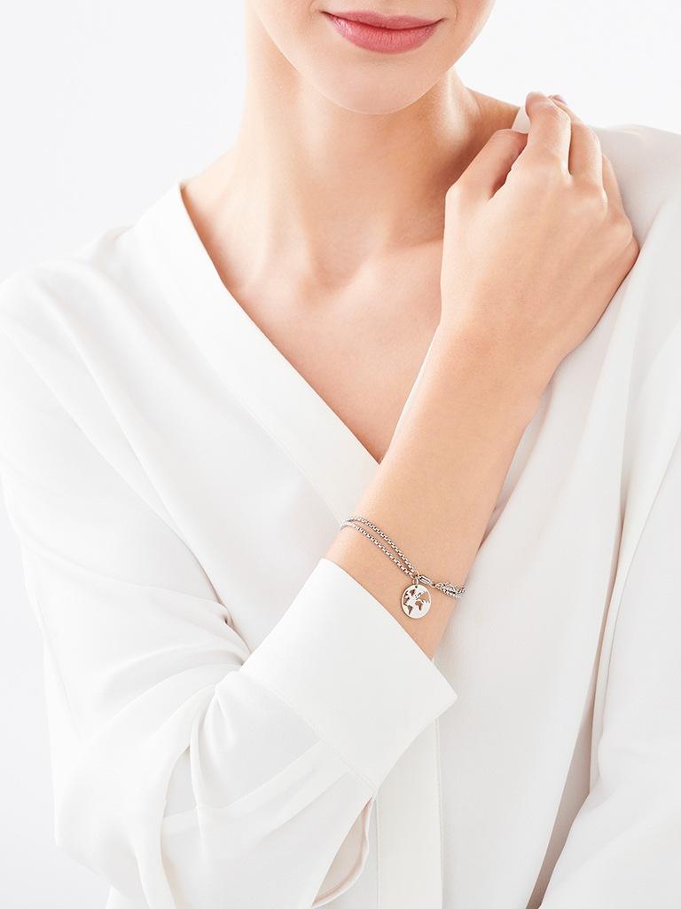 Elixa BRANSOLETKA ZE STALI SZLACHETNEJ - KULA ZIEMSKA EL529-1948