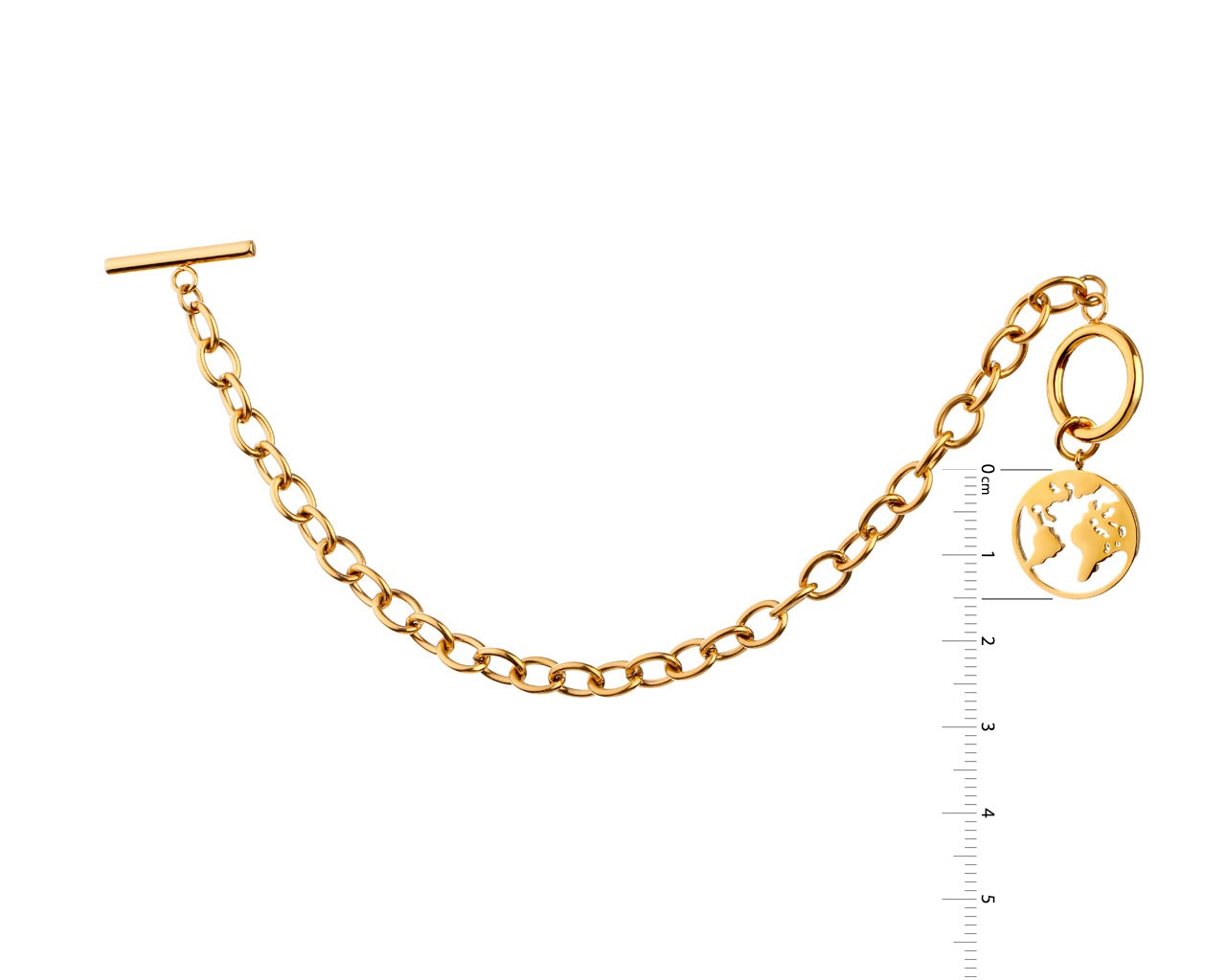 Elixa BRANSOLETKA ZE STALI SZLACHETNEJ - KULA ZIEMSKA EL533-2963