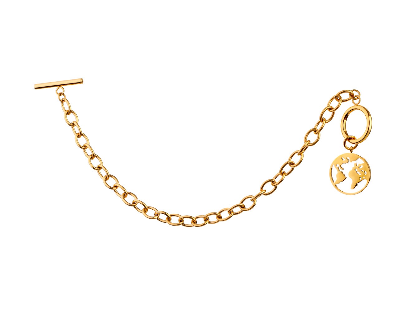 elixa BRANSOLETKA ZE STALI SZLACHETNEJ - KULA ZIEMSKA EL533-2963