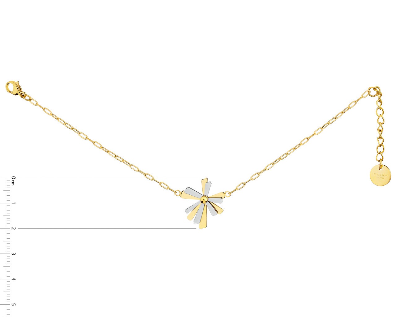 Elixa BRANSOLETKA ZE STALI SZLACHETNEJ - KWIAT EL531-1178