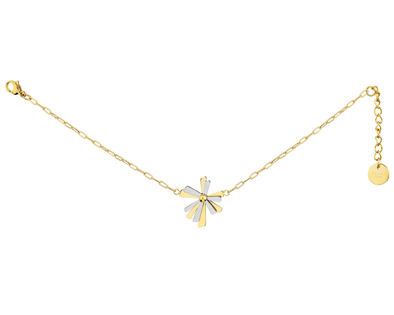 elixa BRANSOLETKA ZE STALI SZLACHETNEJ - KWIAT EL531-1178