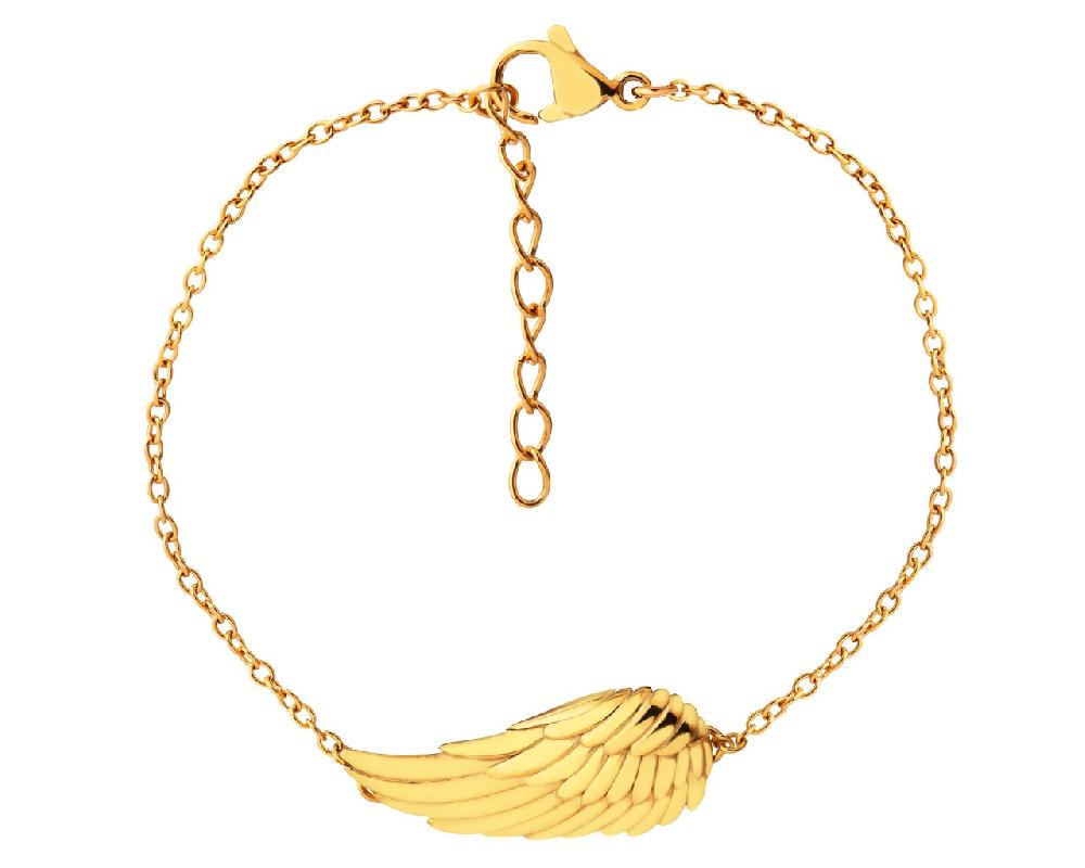 elixa BRANSOLETKA ZE STALI SZLACHETNEJ - SKRZYDŁO EL535-9869