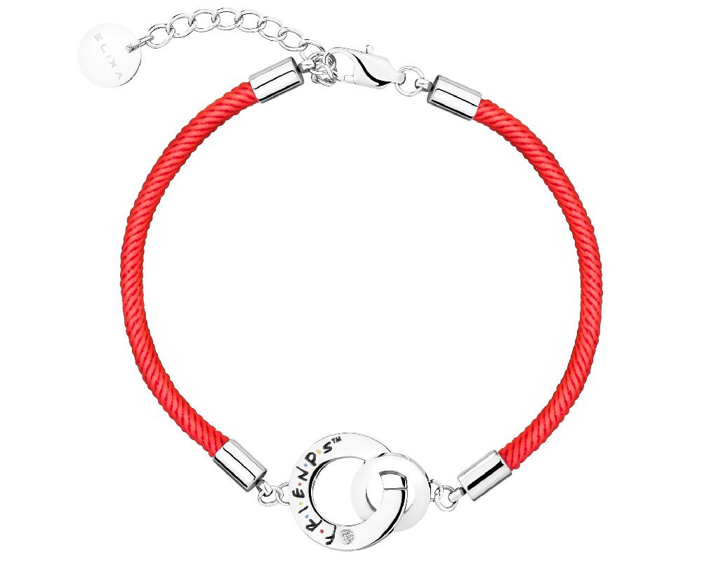 elixa BRANSOLETKA ZE STALI SZLACHETNEJ Z CYRKONIĄ I EMALIĄ - FRIENDS WARNER BROS. DISCOVERY WB539-8862