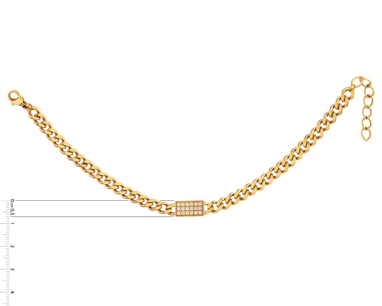 Elixa BRANSOLETKA ZE STALI SZLACHETNEJ Z CYRKONIAMI EL533-8270