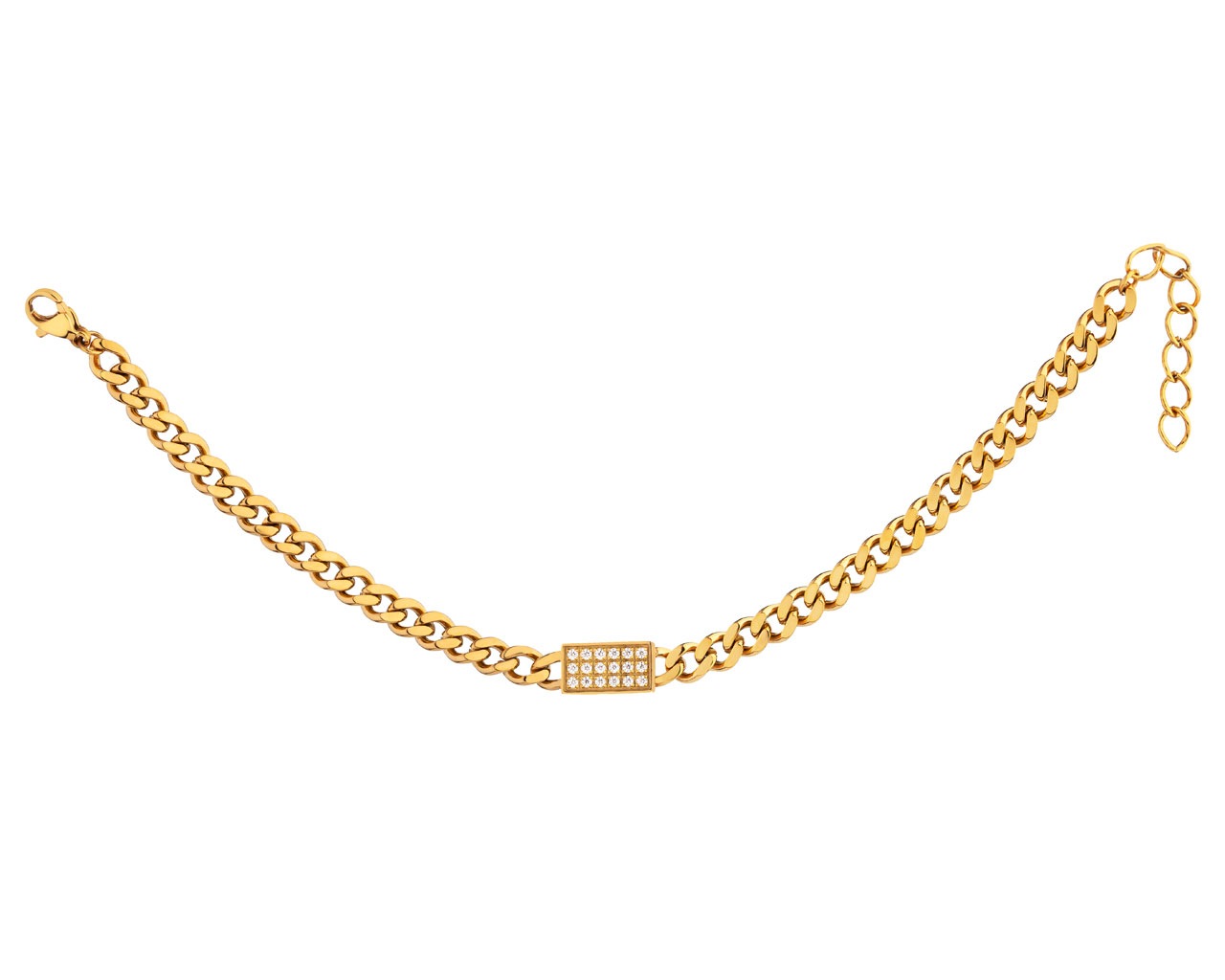 elixa BRANSOLETKA ZE STALI SZLACHETNEJ Z CYRKONIAMI EL533-8270