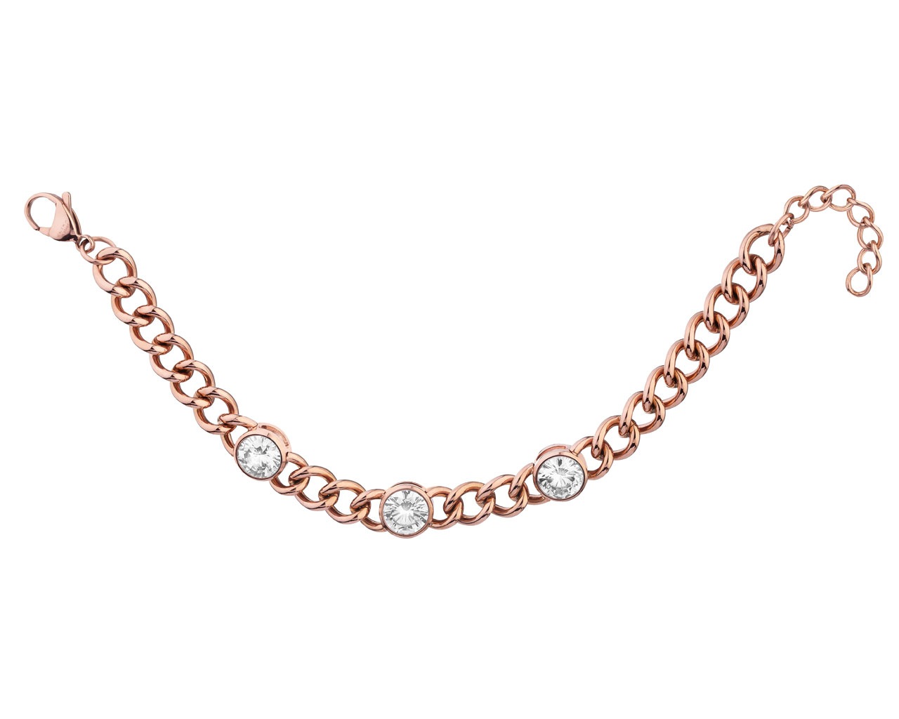 elixa BRANSOLETKA ZE STALI SZLACHETNEJ Z CYRKONIAMI EL534-4917