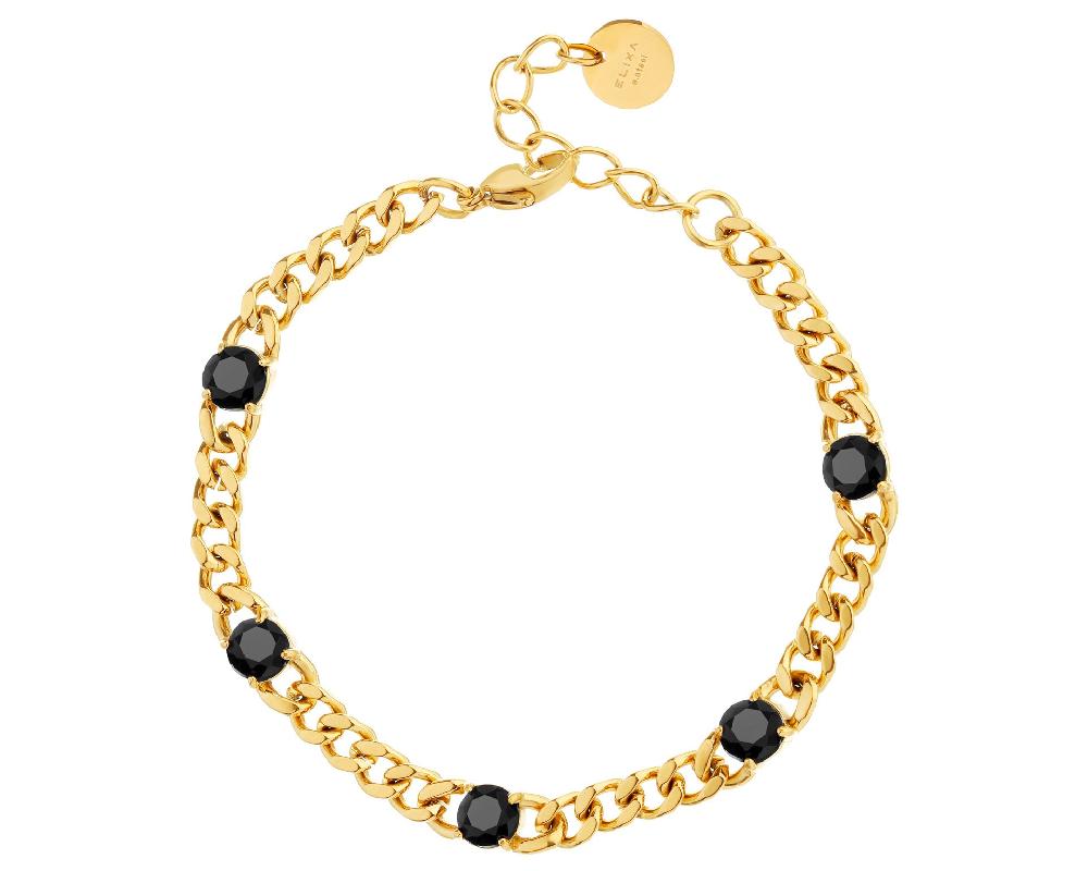 elixa BRANSOLETKA ZE STALI SZLACHETNEJ Z CYRKONIAMI EL536-2094