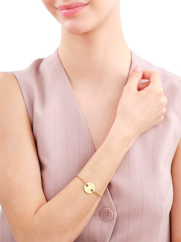 Elixa BRANSOLETKA ZE STALI SZLACHETNEJ Z CYRKONIAMI - GWIAZDY EL535-9449