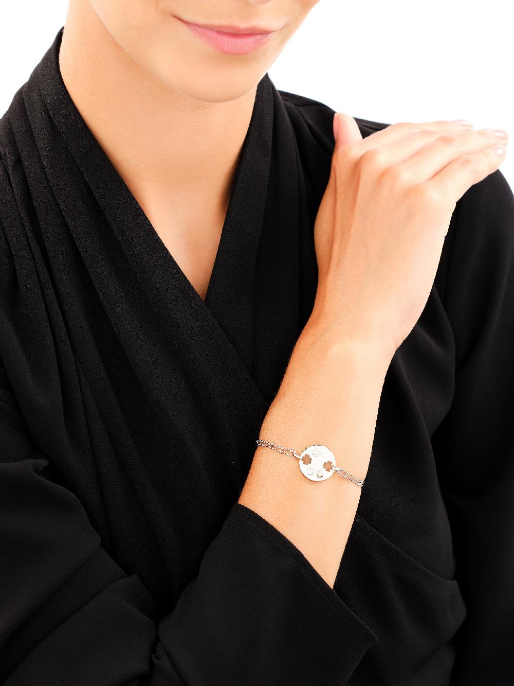 Elixa BRANSOLETKA ZE STALI SZLACHETNEJ Z CYRKONIAMI - KONICZYNA EL535-9448