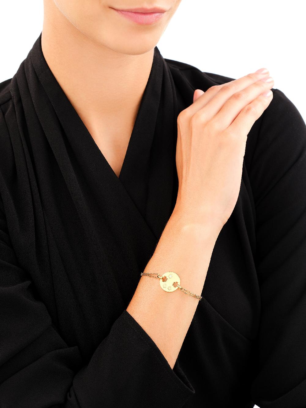 Elixa BRANSOLETKA ZE STALI SZLACHETNEJ Z CYRKONIAMI - KONICZYNA EL535-9452