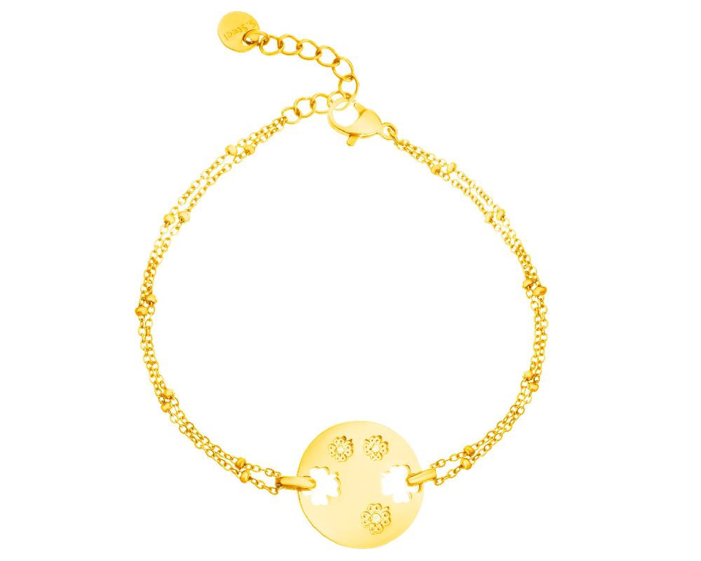 elixa BRANSOLETKA ZE STALI SZLACHETNEJ Z CYRKONIAMI - KONICZYNA EL535-9452