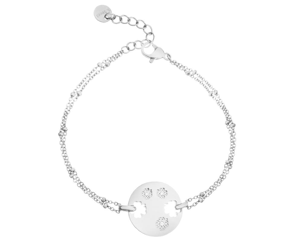 elixa BRANSOLETKA ZE STALI SZLACHETNEJ Z CYRKONIAMI - KONICZYNA EL535-9448