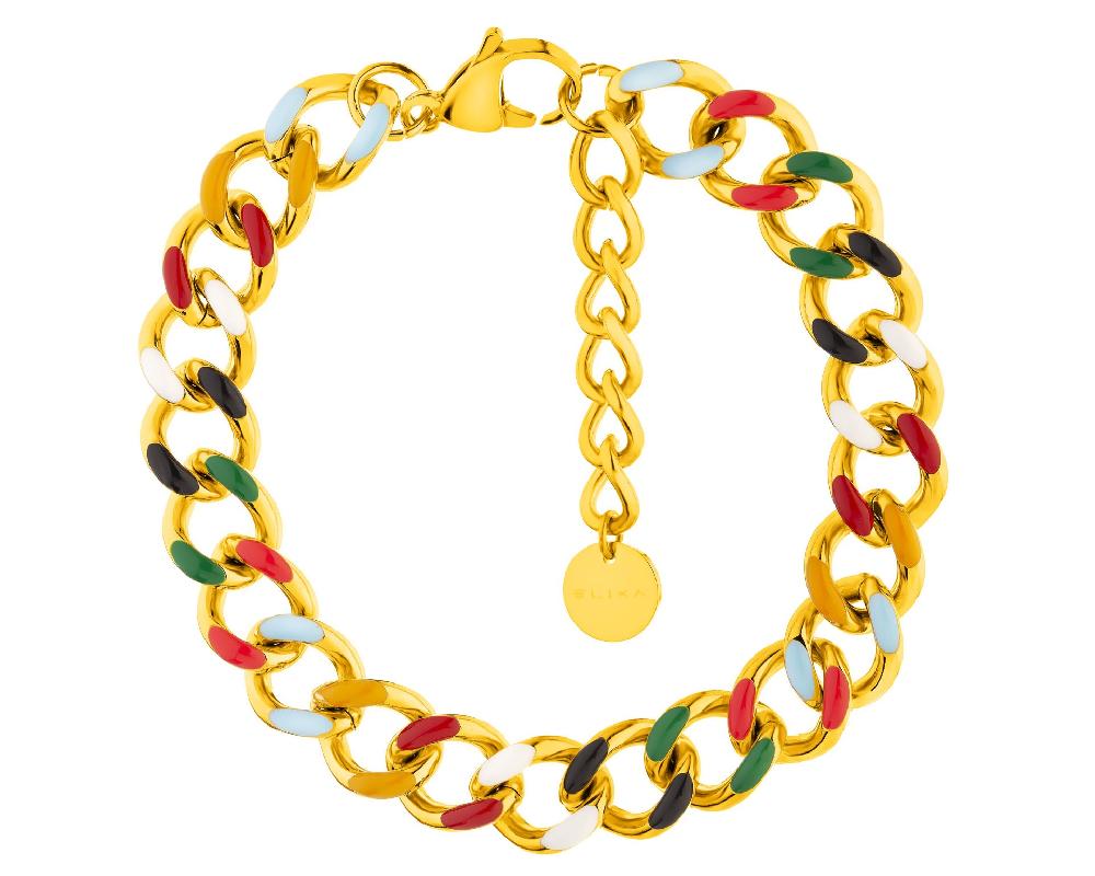 elixa BRANSOLETKA ZE STALI SZLACHETNEJ Z EMALIĄ EL537-0380