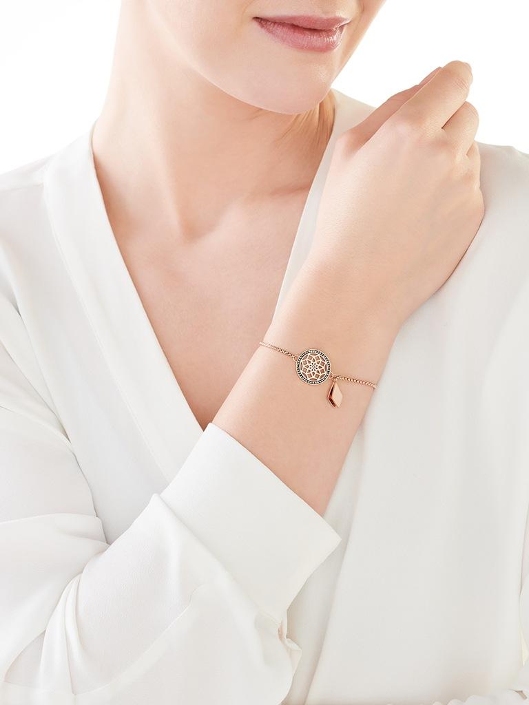 Elixa BRANSOLETKA ZE STALI SZLACHETNEJ Z HEMATYTEM - ŁAPACZ SNÓW EL527-4965