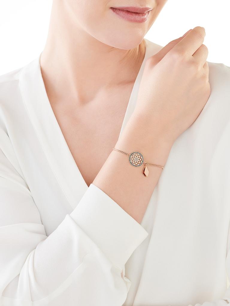 Elixa BRANSOLETKA ZE STALI SZLACHETNEJ Z HEMATYTEM - ŁAPACZ SNÓW EL527-4965