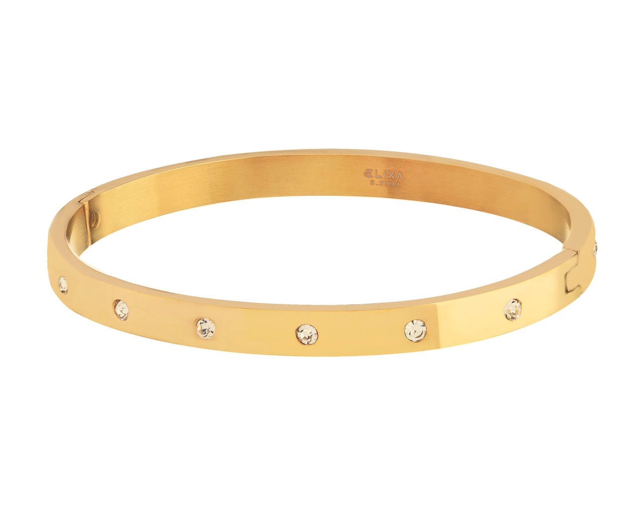 elixa BRANSOLETKA ZE STALI SZLACHETNEJ Z KRYSZTAŁAMI EL533-1067