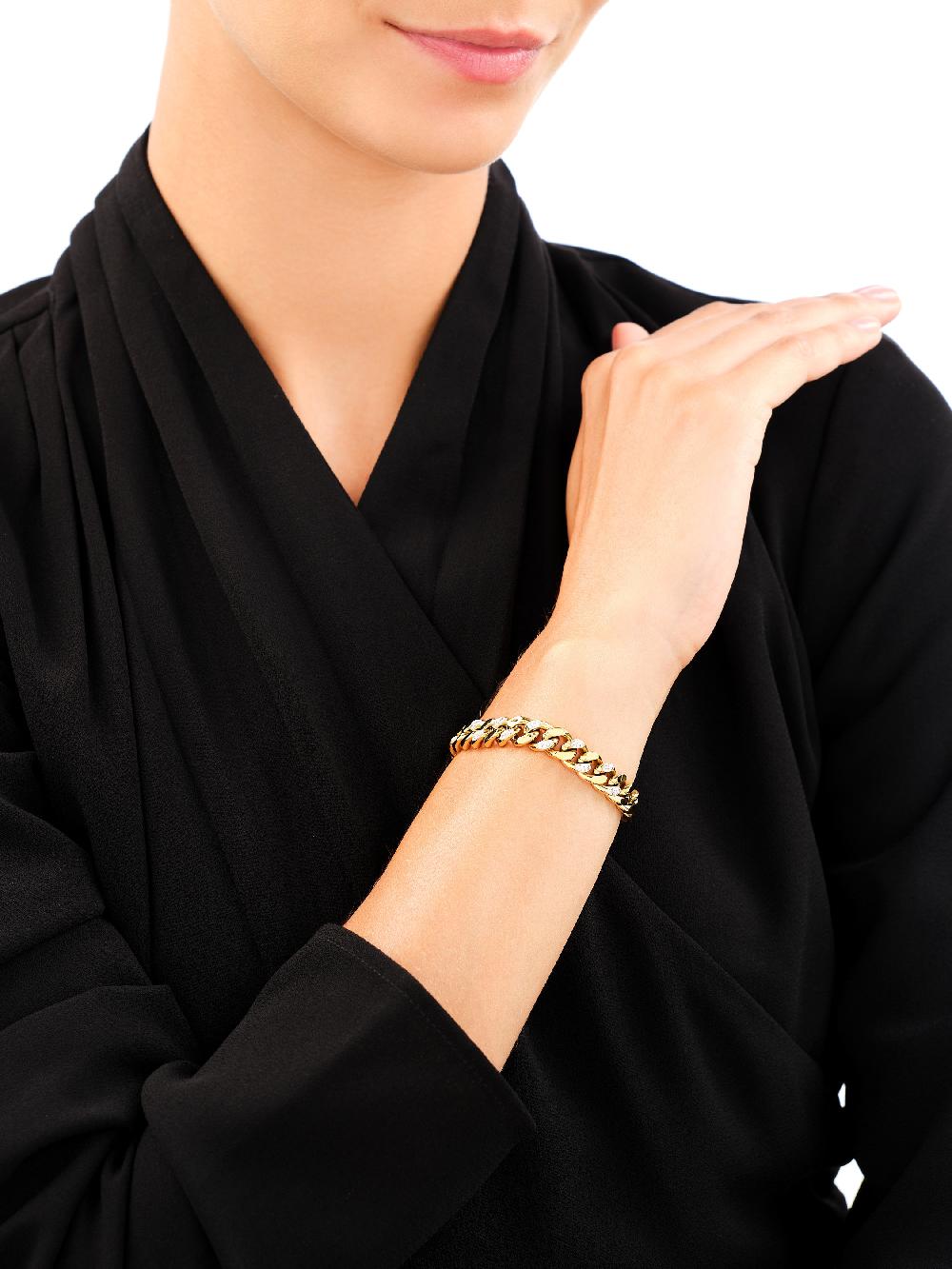 Elixa BRANSOLETKA ZE STALI SZLACHETNEJ Z KRYSZTAŁAMI EL537-0430