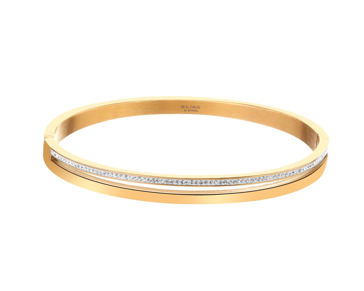 elixa BRANSOLETKA ZE STALI SZLACHETNEJ Z KRYSZTAŁAMI EL525-1930