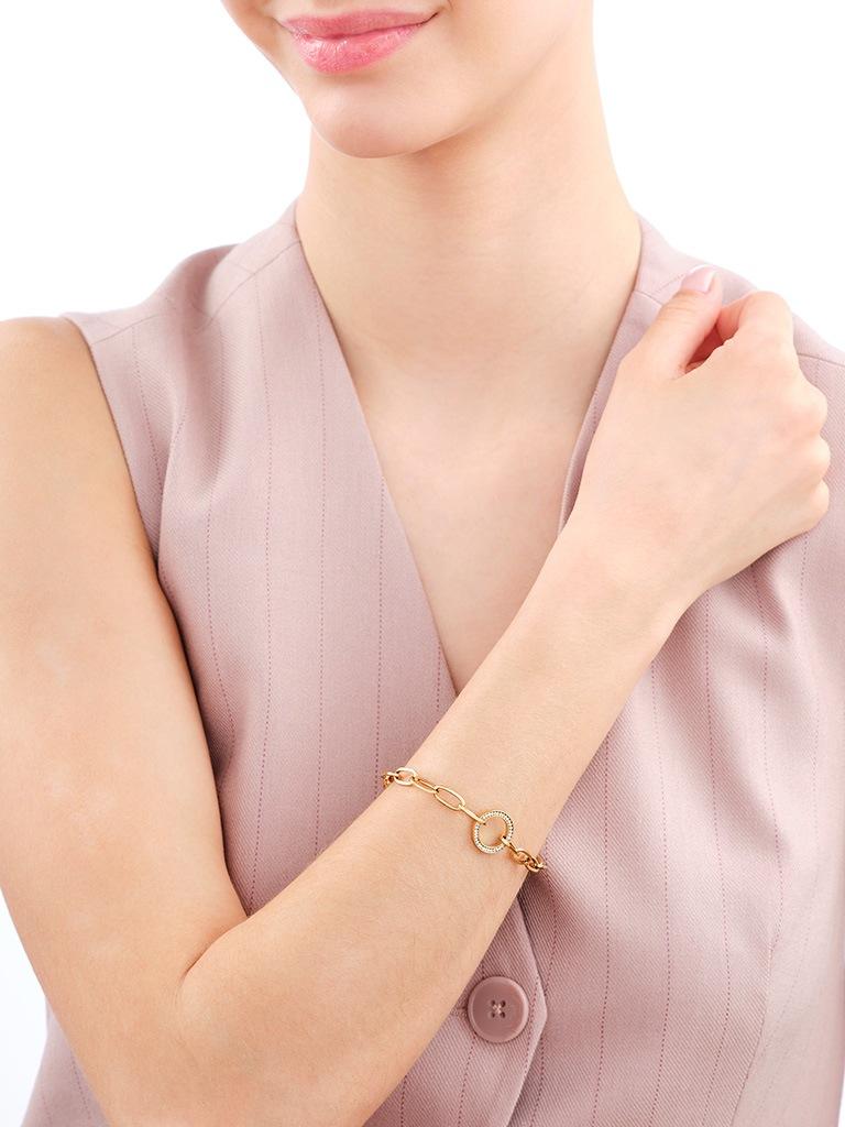 Elixa BRANSOLETKA ZE STALI SZLACHETNEJ Z KRYSZTAŁAMI EL535-9846