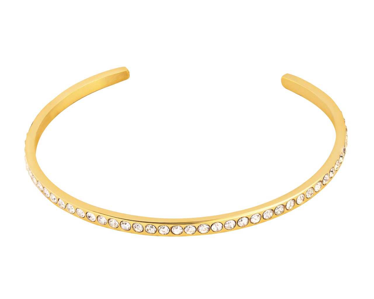 elixa BRANSOLETKA ZE STALI SZLACHETNEJ Z KRYSZTAŁAMI EL533-0348