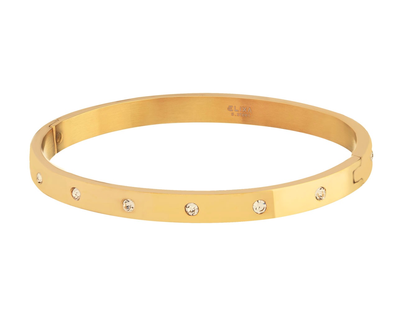 elixa BRANSOLETKA ZE STALI SZLACHETNEJ Z KRYSZTAŁAMI EL533-1067