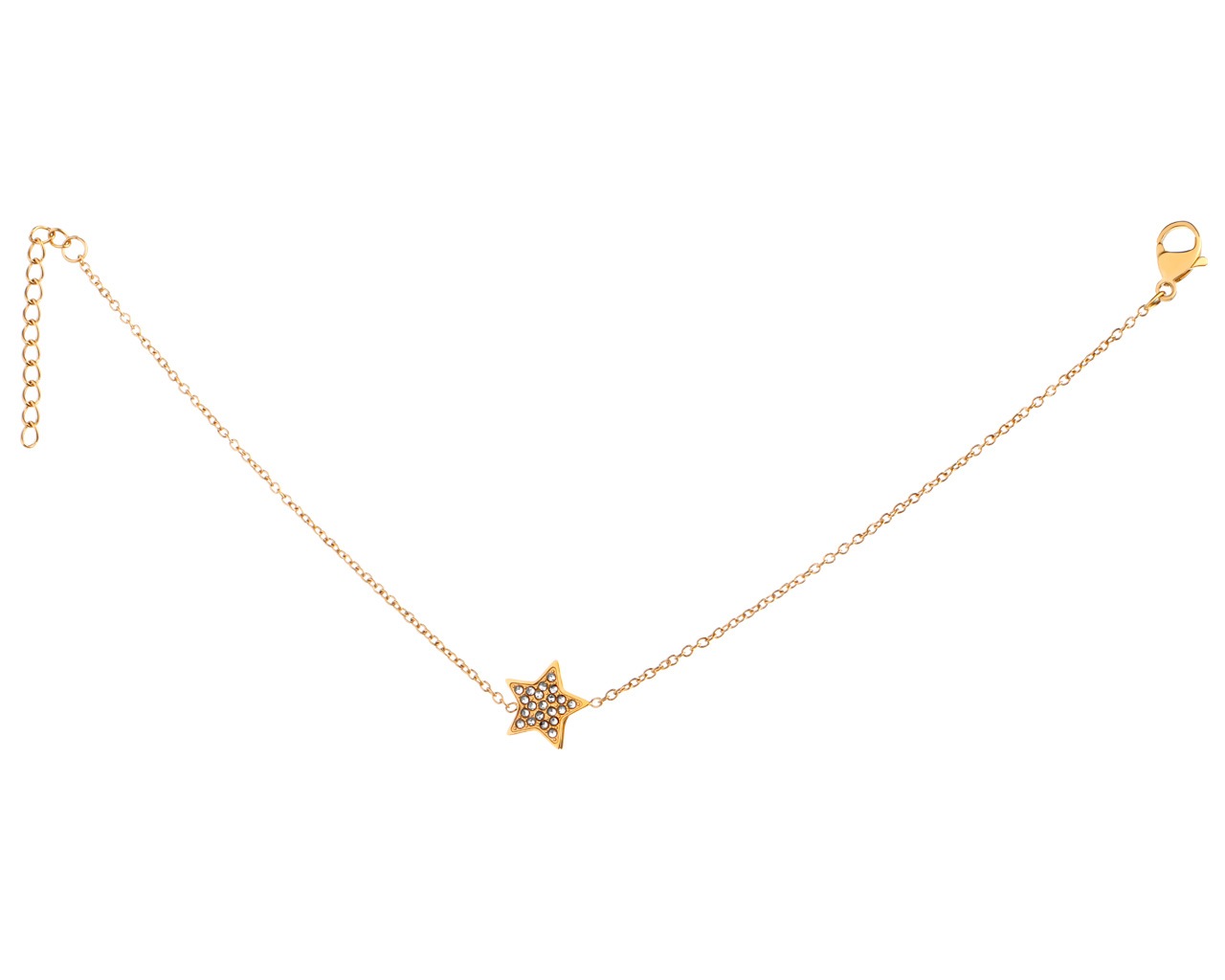 elixa BRANSOLETKA ZE STALI SZLACHETNEJ Z KRYSZTAŁAMI - GWIAZDA EL534-4660