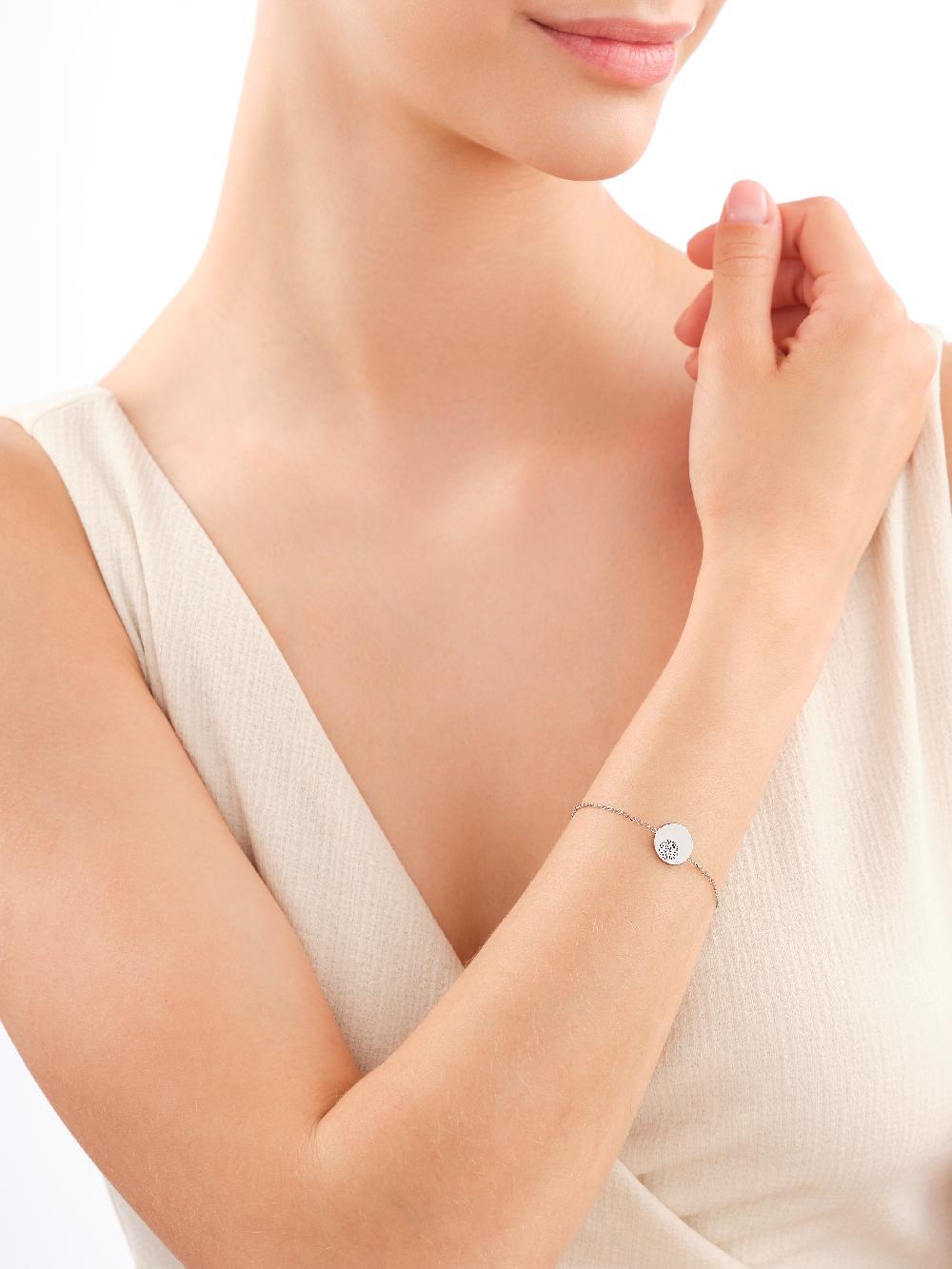 Elixa BRANSOLETKA ZE STALI SZLACHETNEJ Z KRYSZTAŁEM EL536-7113