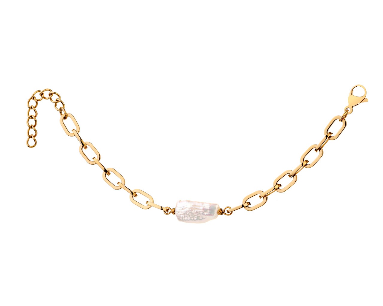 elixa BRANSOLETKA ZE STALI SZLACHETNEJ Z PERŁĄ EL531-1183