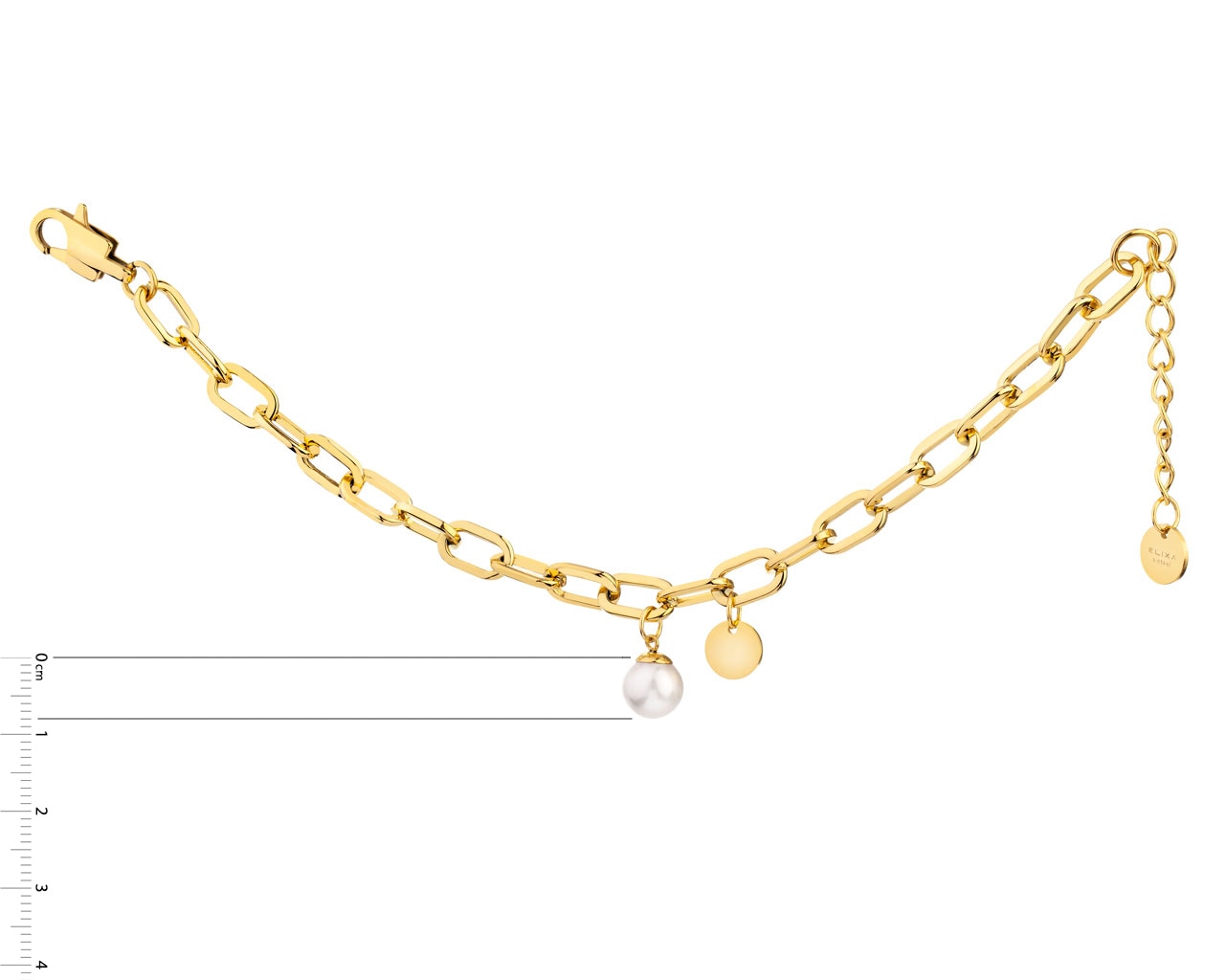 Elixa BRANSOLETKA ZE STALI SZLACHETNEJ Z PERŁĄ EL531-4897