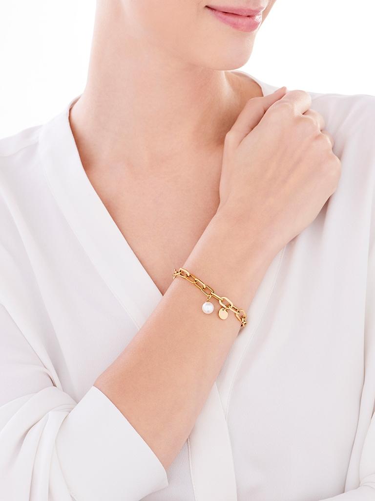 Elixa BRANSOLETKA ZE STALI SZLACHETNEJ Z PERŁĄ EL531-4897