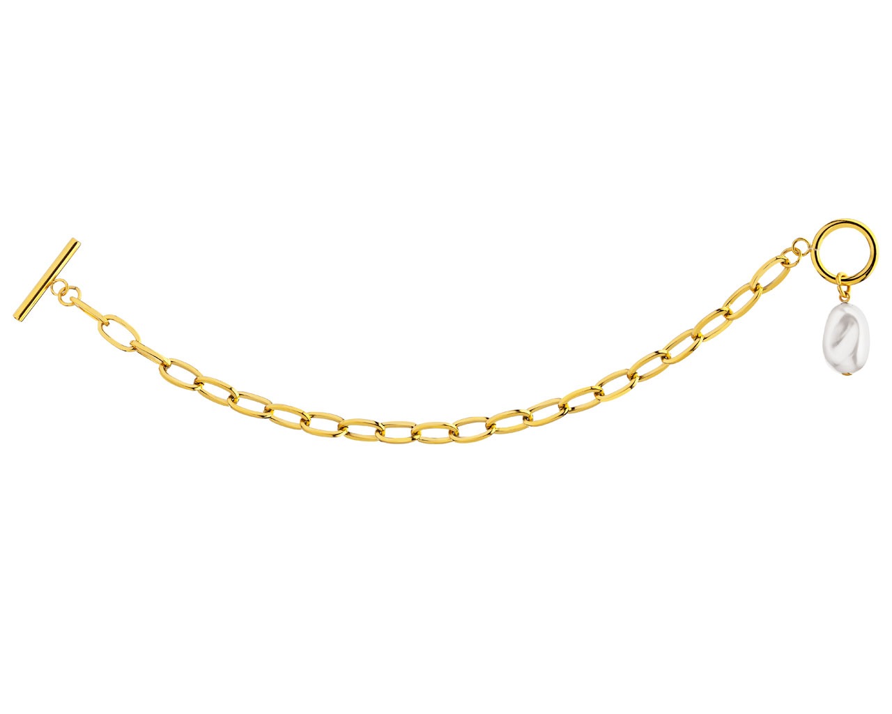 elixa BRANSOLETKA ZE STALI SZLACHETNEJ Z PERŁĄ EL533-2990