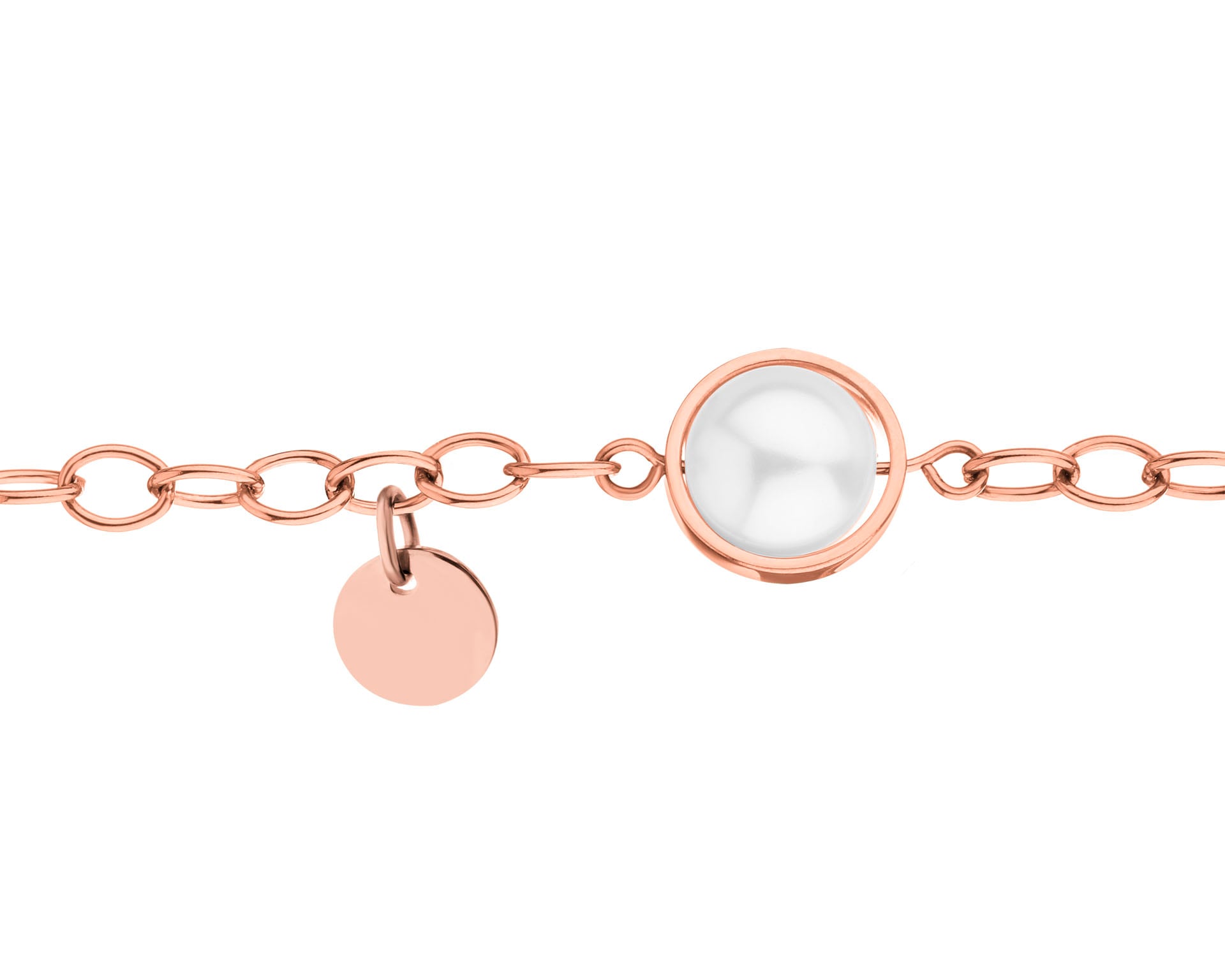 Elixa BRANSOLETKA ZE STALI SZLACHETNEJ Z PERŁĄ EL539-0222