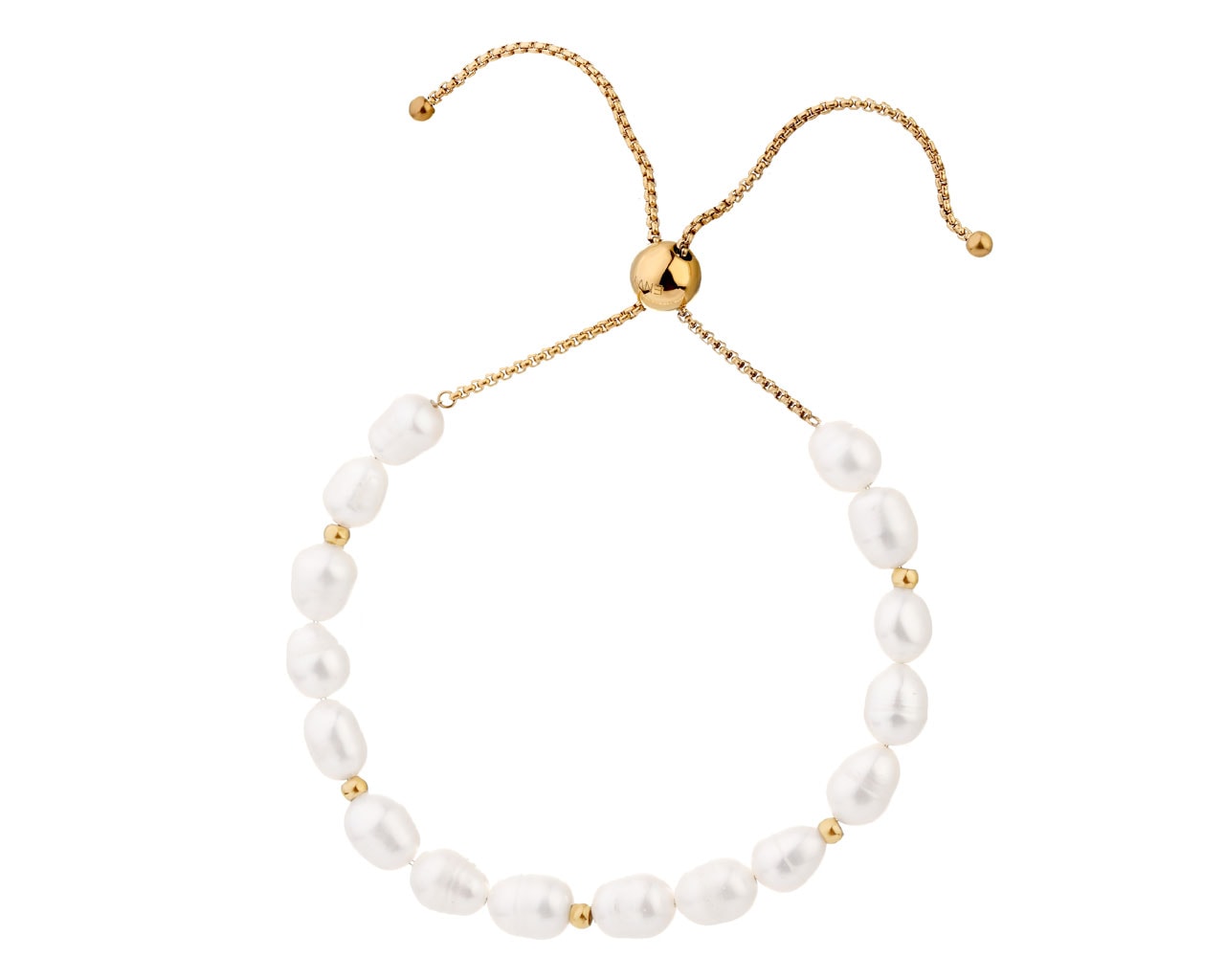 elixa BRANSOLETKA ZE STALI SZLACHETNEJ Z PERŁAMI EL531-1188