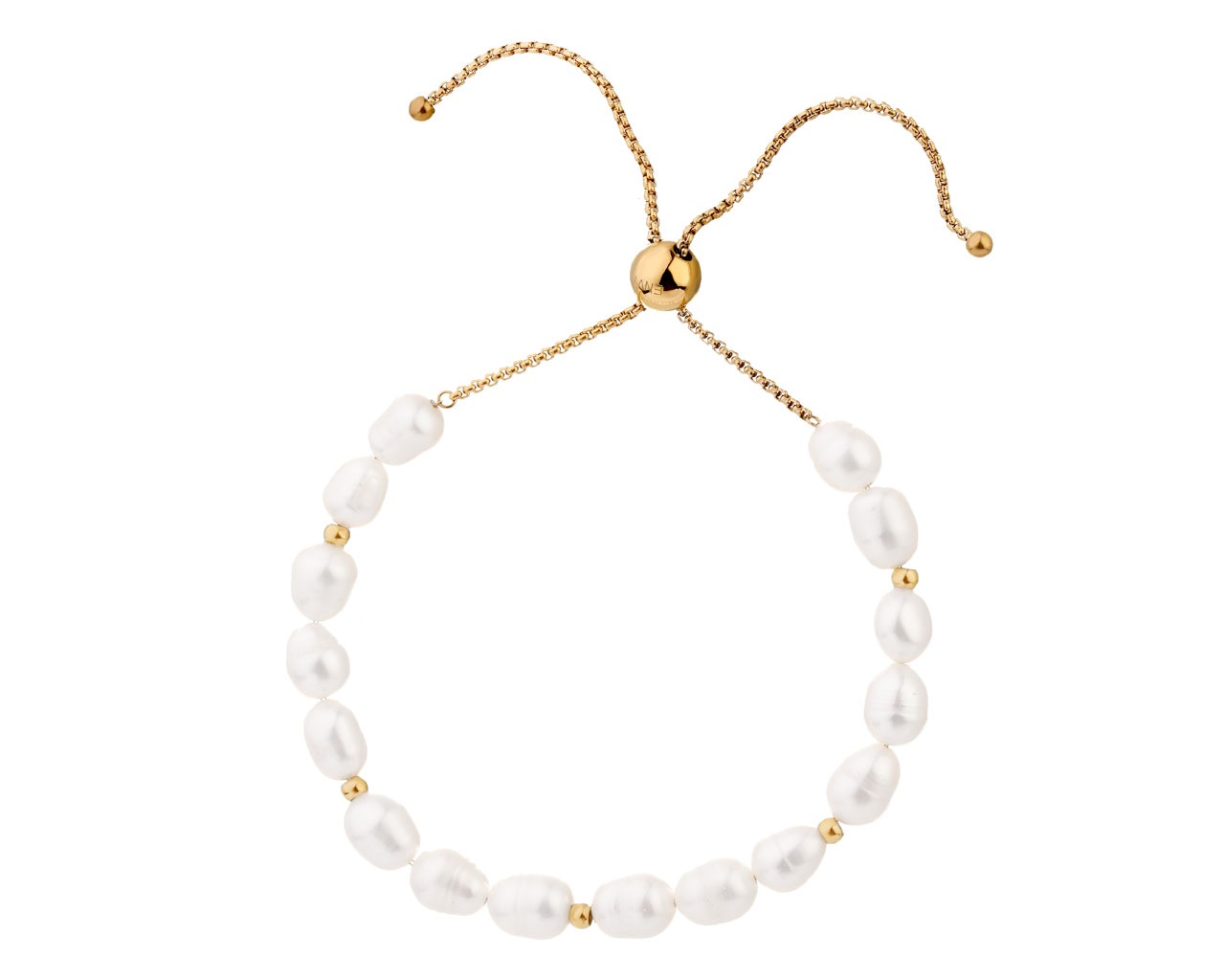 elixa BRANSOLETKA ZE STALI SZLACHETNEJ Z PERŁAMI EL531-1188