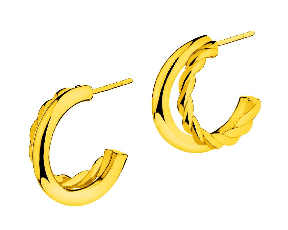 elixa KOLCZYKI Z MOSIĄDZU POZŁACANE EL536-3474