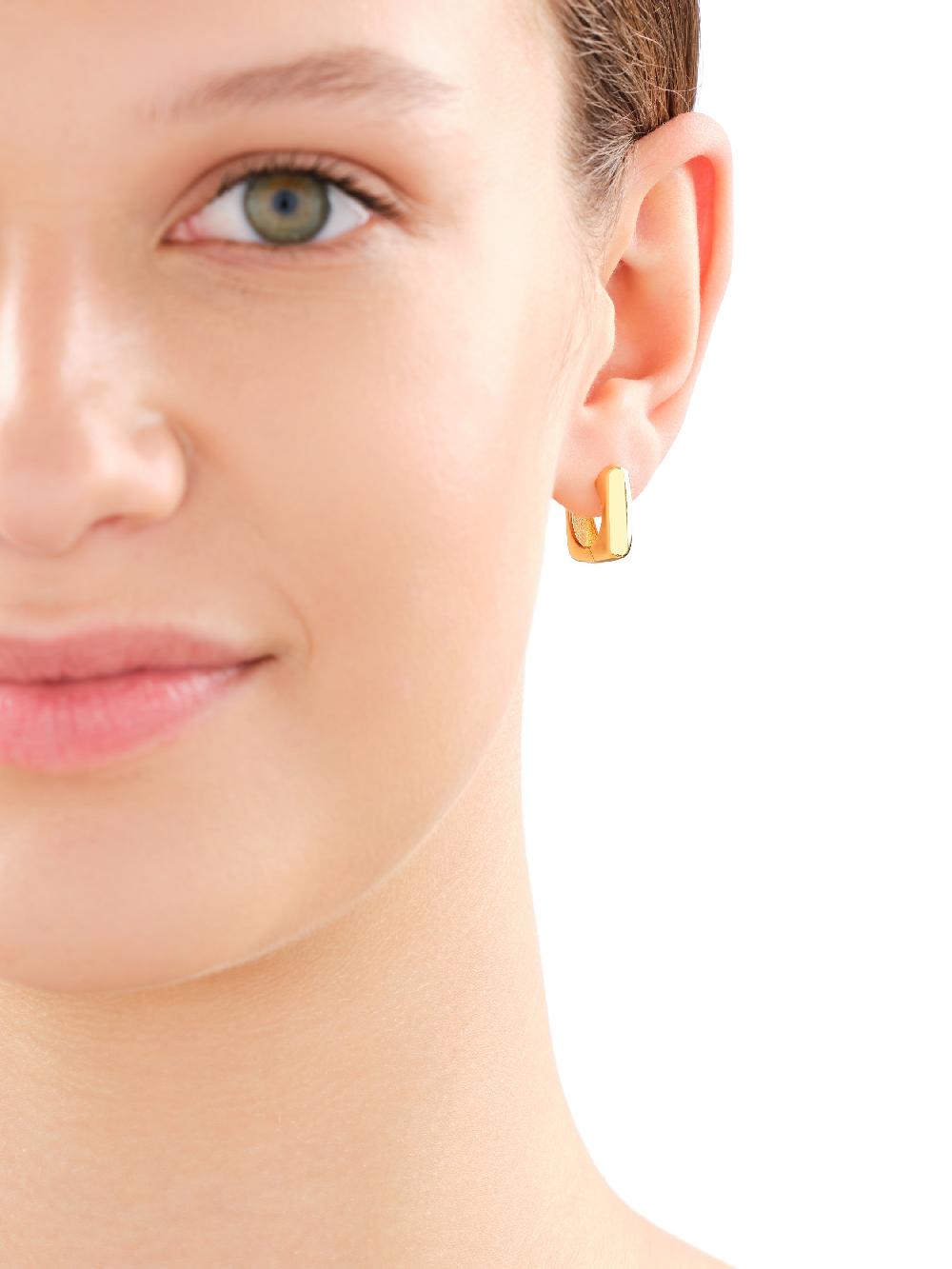 Elixa KOLCZYKI Z MOSIĄDZU POZŁACANE EL536-3487