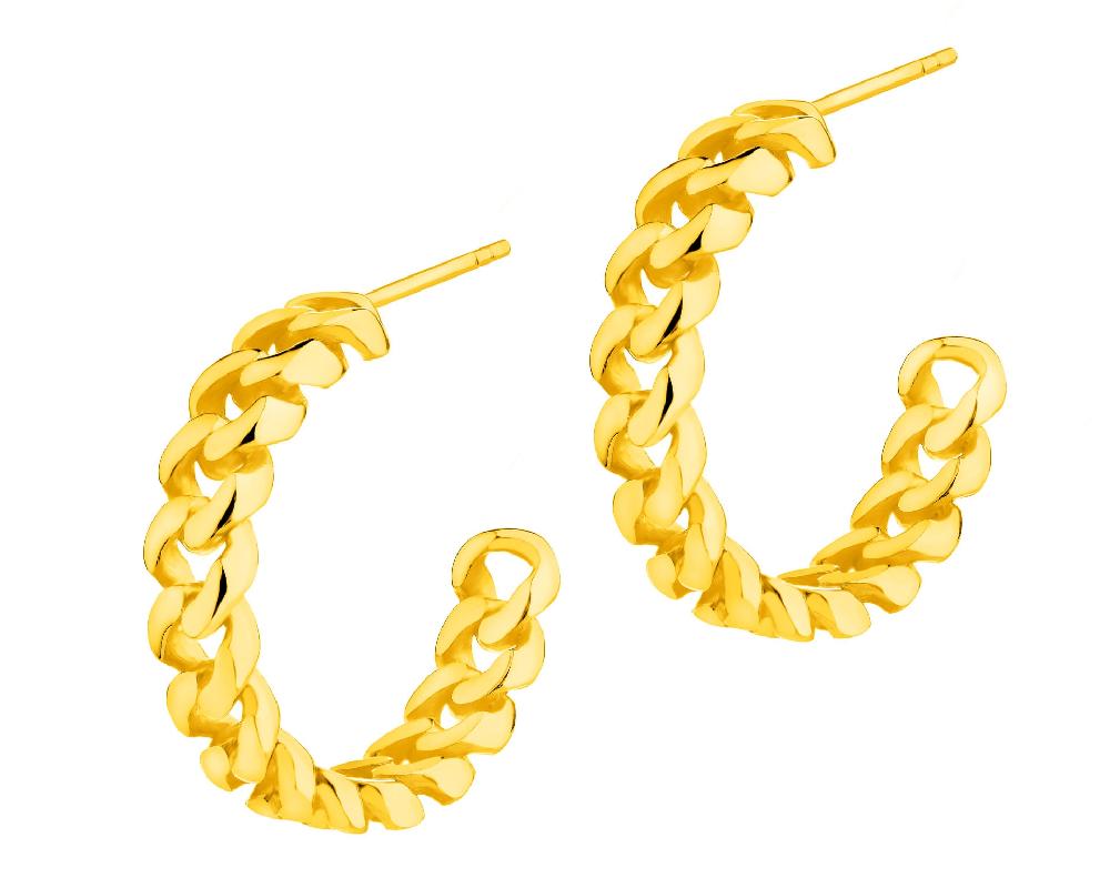 elixa KOLCZYKI Z MOSIĄDZU POZŁACANE EL536-3500