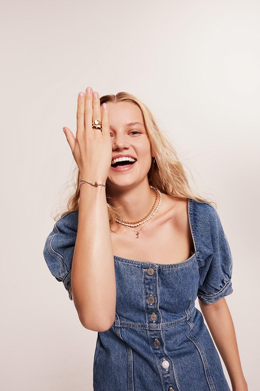 Elixa NASZYJNIK Z MOSIĄDZU POZŁACANY EL529-1140