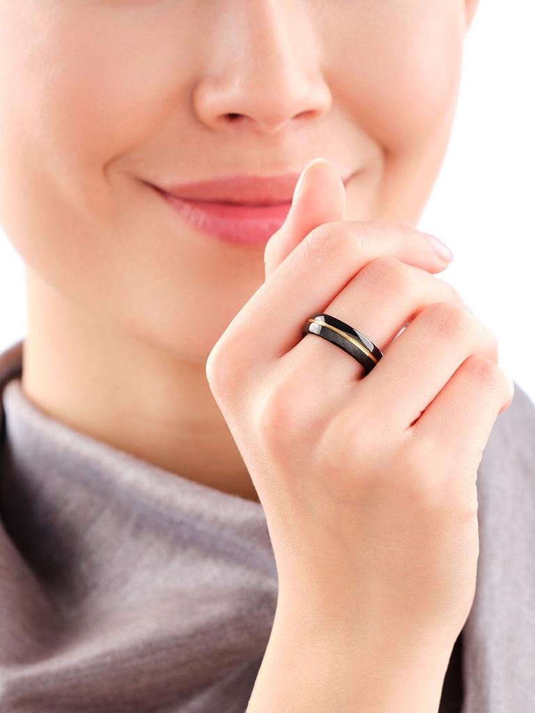 Elixa PIERŚCIONEK Z WOLFRAMU EL534-2322