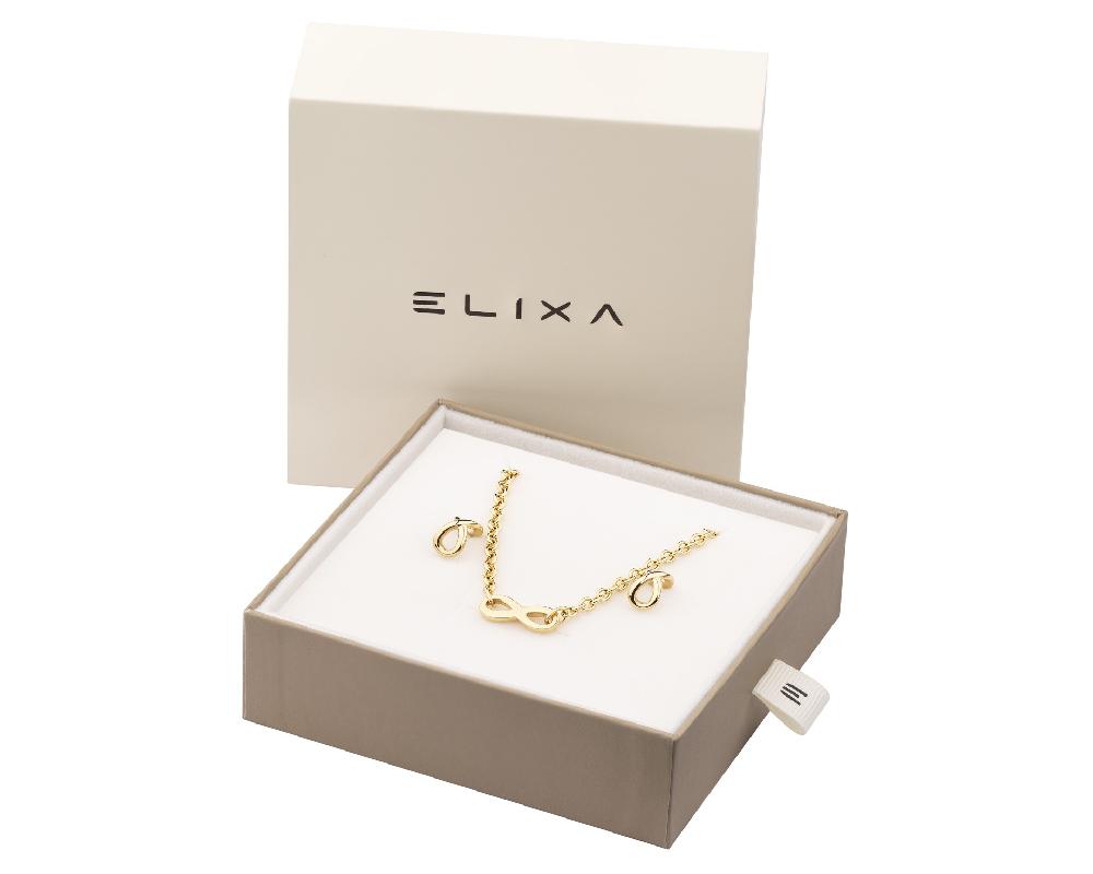 Elixa KOLCZYKI I NASZYJNIK ZE STALI SZLACHETNEJ - KOMPLET - NIESKOŃCZONOŚĆ KPL539-8869