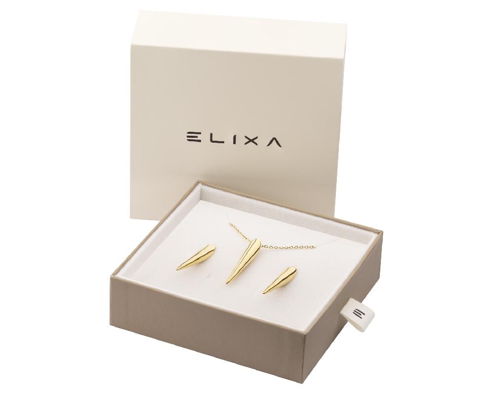 Elixa KOLCZYKI I NASZYJNIK ZE STALI SZLACHETNEJ - KOMPLET KPL539-8688