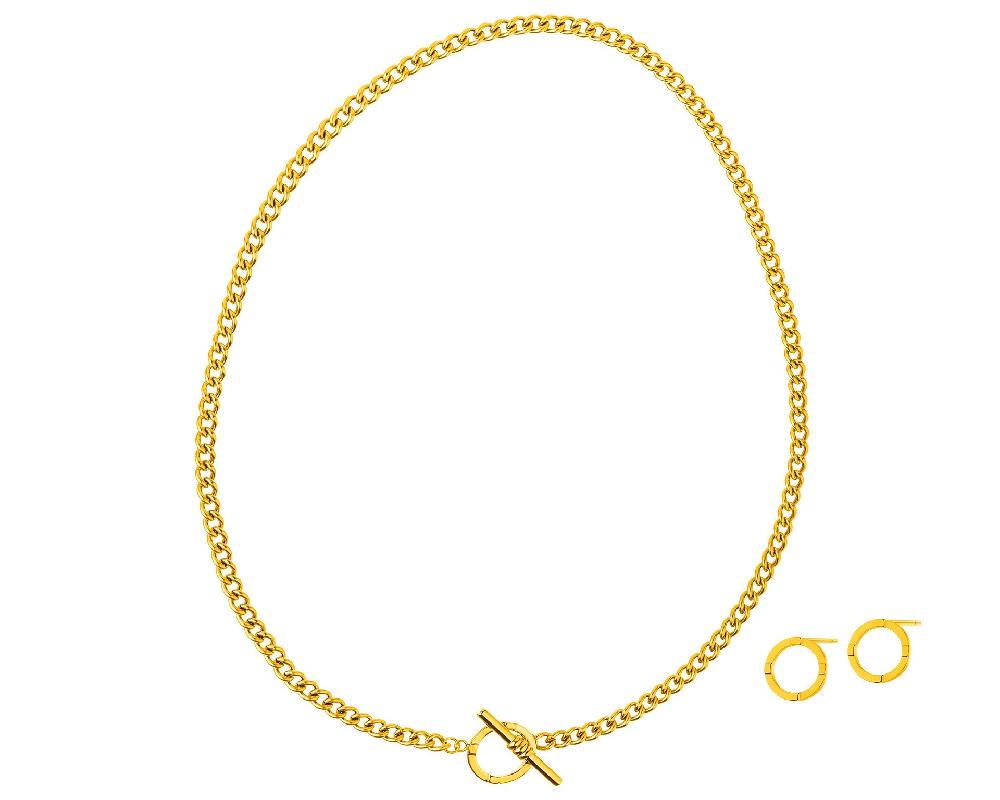 elixa KOLCZYKI I NASZYJNIK ZE STALI SZLACHETNEJ - KOMPLET - KOŁA KPL539-8687