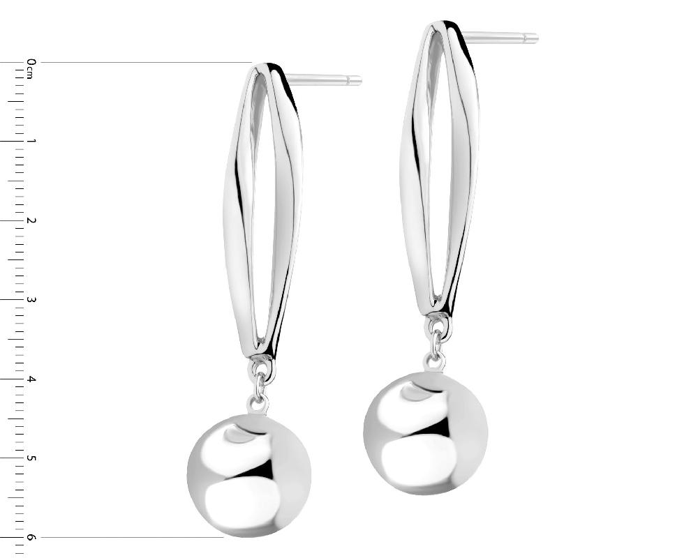 Elixa KOLCZYKI Z MOSIĄDZU RODOWANE - KULKI EL541-1891