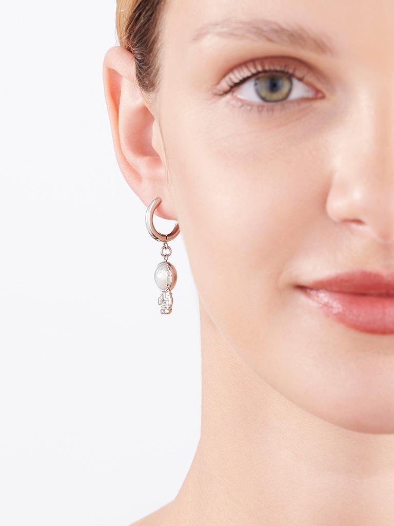 Elixa KOLCZYKI ZE STALI SZLACHETNEJ - GWIAZDA ASTRONAUTA EL533-6319