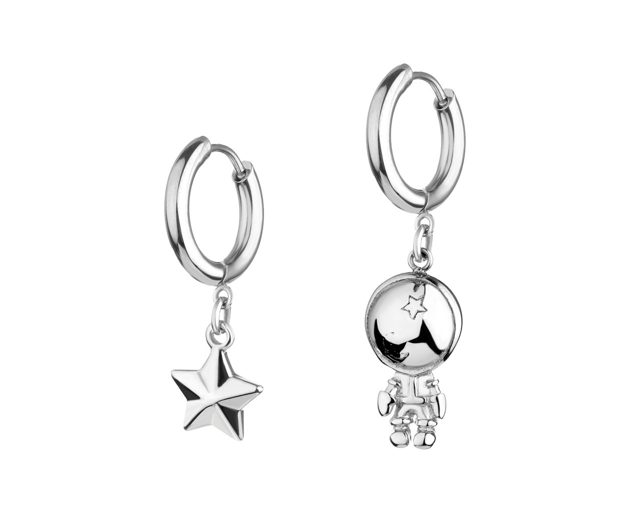 elixa KOLCZYKI ZE STALI SZLACHETNEJ - GWIAZDA ASTRONAUTA EL533-6319