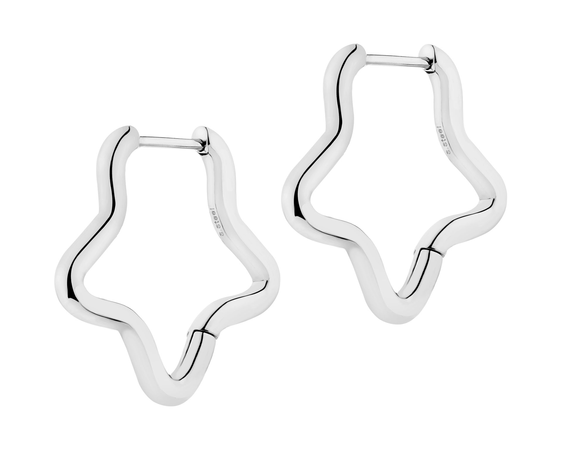 elixa KOLCZYKI ZE STALI SZLACHETNEJ - GWIAZDY EL537-0234