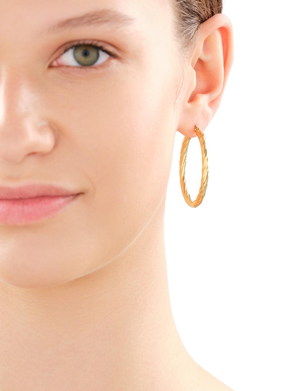 Elixa KOLCZYKI ZE STALI SZLACHETNEJ - KOŁA EL537-0418