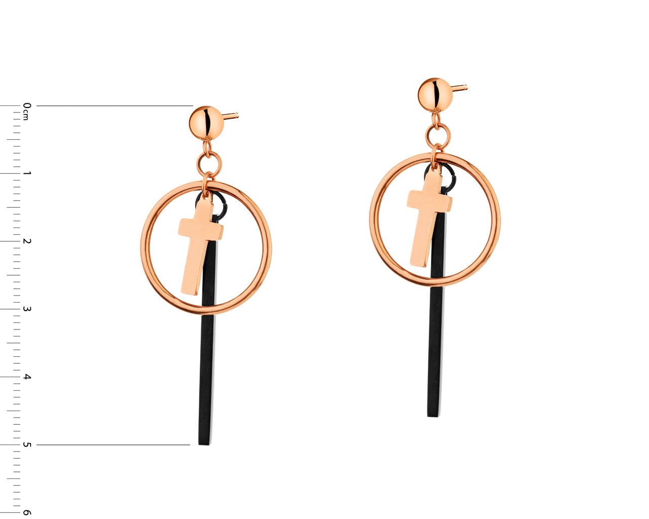 Elixa KOLCZYKI ZE STALI SZLACHETNEJ - KRZYŻE EL525-3433